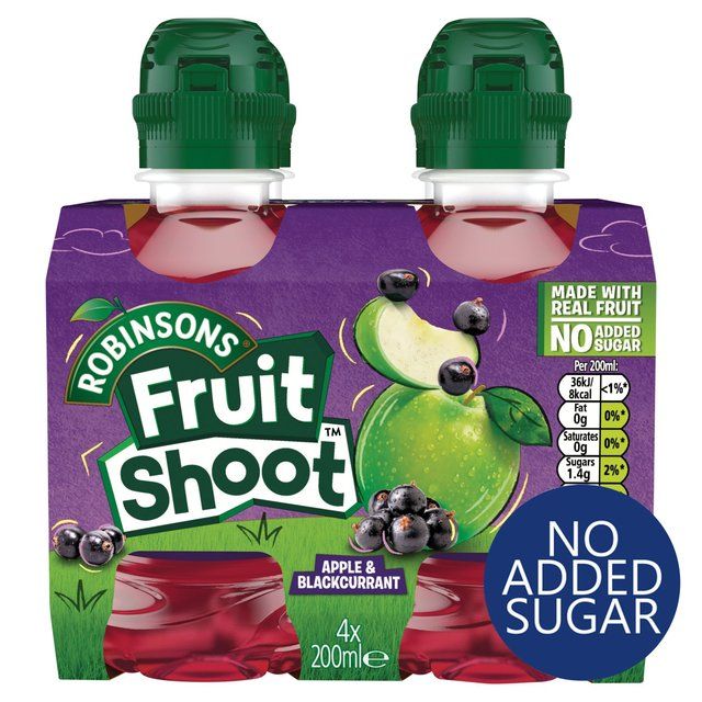 Fruit Shoot Apple &amp; Solbær uten tilsatt sukker 4 x 200ml