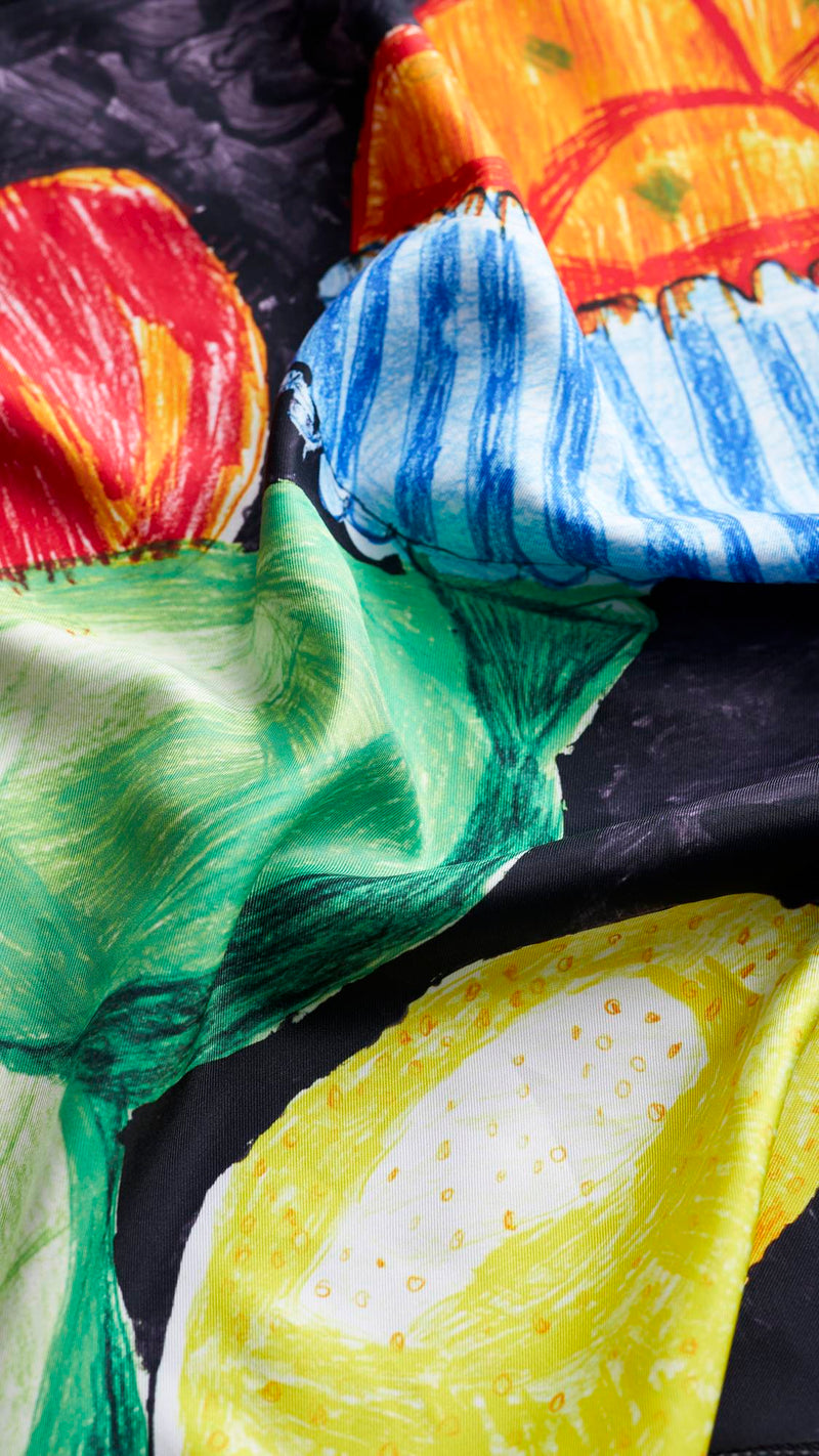 Reusable Fruit Fest knot wrap gift wrapping 50cm, UK version