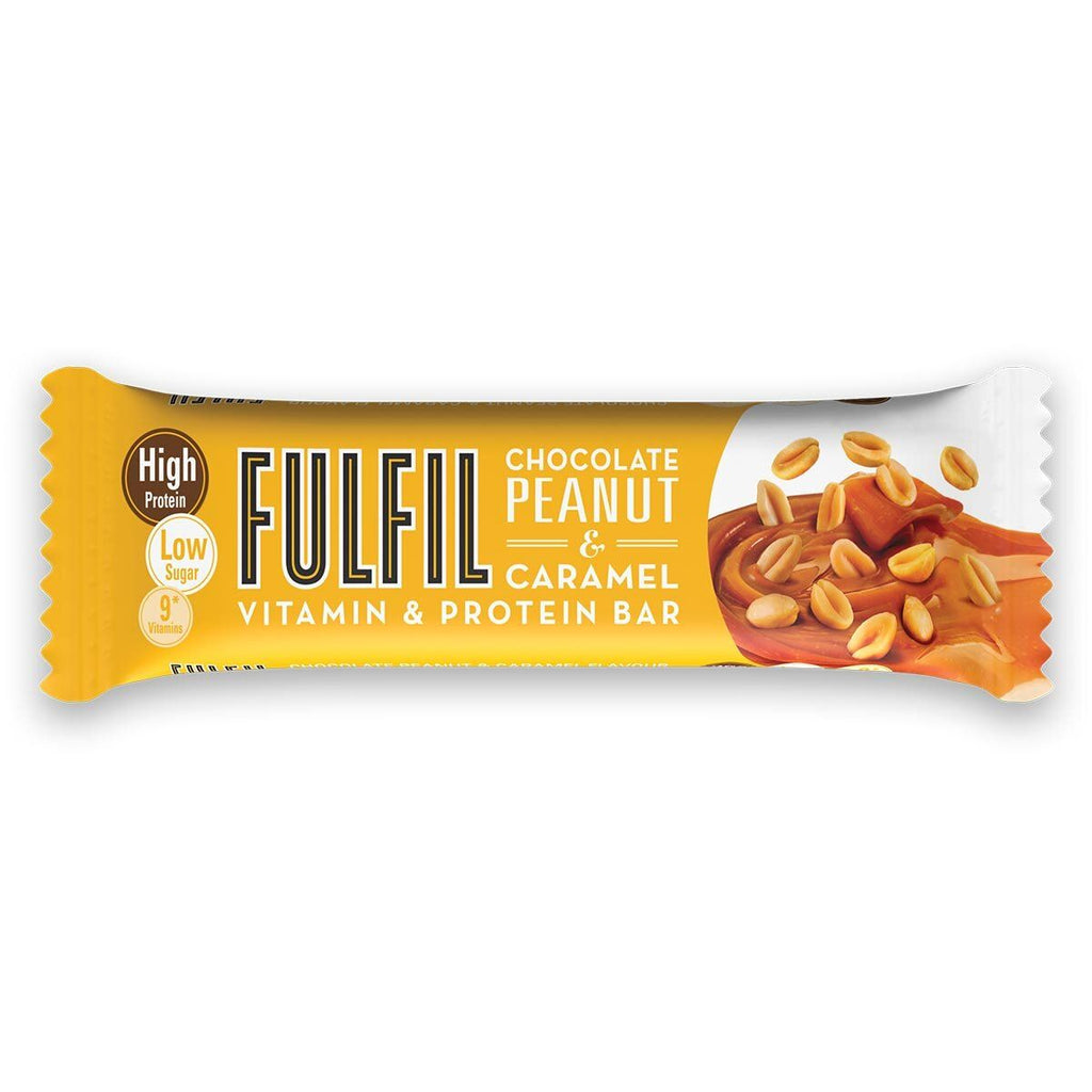 Fulfil Chocolate Peanut & Caramel Protein Bar Snack, 15 x 55g