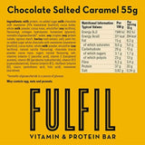 Fulfil Chocolate Salted Caramel Protein Bar Snack, 15 x 55g