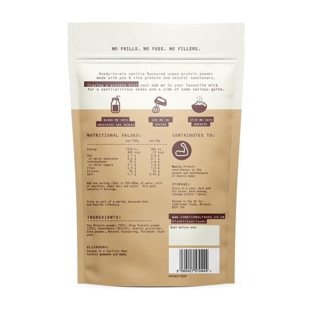 Funktional Foods Vanilla Vegan Protein Powder