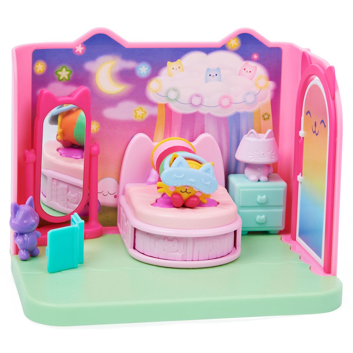 Gabby&amp;rsquo;s Dollhouse Rainbow-Themed Celebration Doll House + 6 Deluxe Rooms (3+ Years)