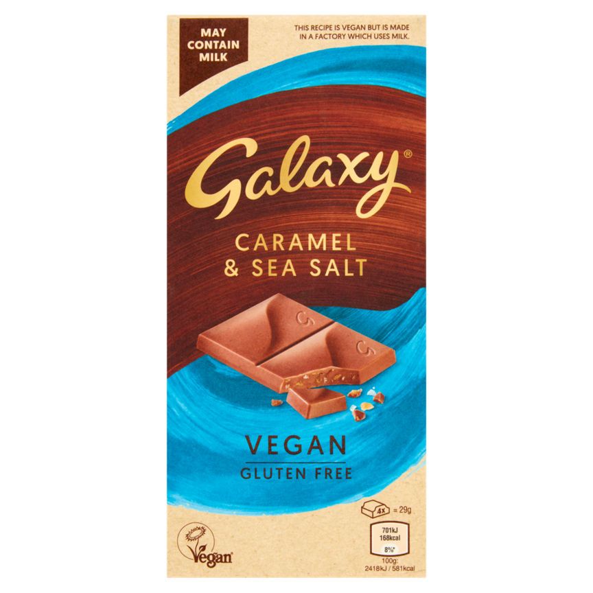 Galaxy Vegan Caramel & Sea Salt Sharing Chocolate Bar