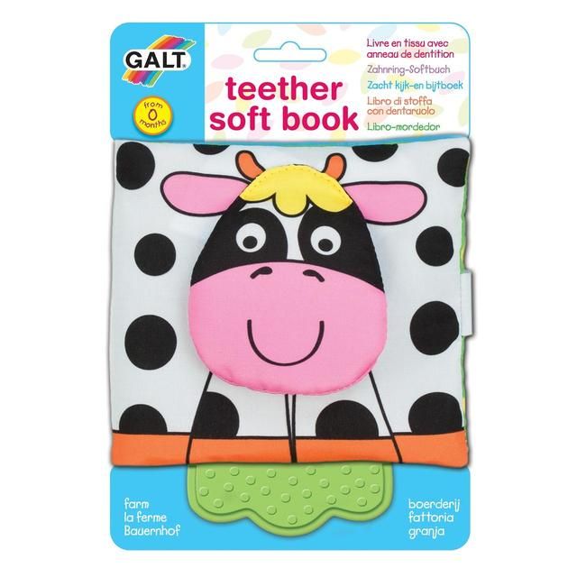 Galt Teether Soft Book Farm 0mths+