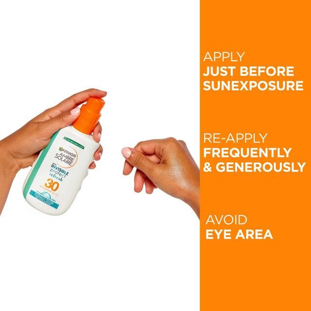 Garnier Ambre Solaire Invisible Protect SPF 30 Refresh Sun Cream Spray   200ml