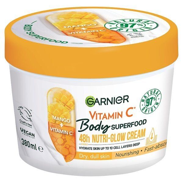 Garnier Body Superfood, Body Cream, Vitamin C & Mango, 380Ml