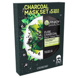 Garnier Charcoal &amp; Algerensing &amp; Hydrating Face Sheet Mask 5 per pakke