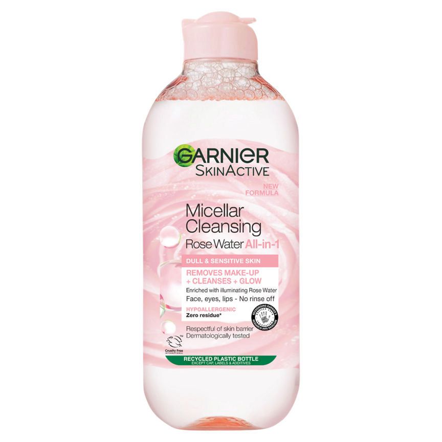 ניקוי מי ורדים של Garnier Micellar &amp; לַהַט