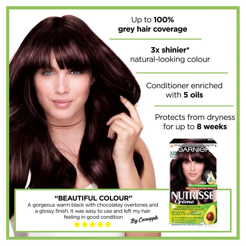 Garnier Nutrisse 3.23 Dark Quartz Brown Permanent Hair Dye