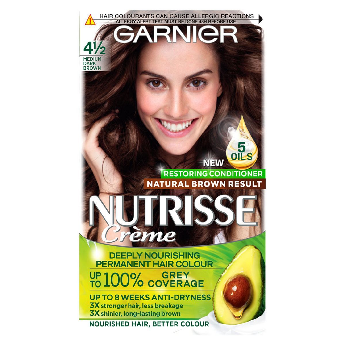 Garnier Nutrisse 4 1/2 Medium Dark Brown Permanent Hair Dye