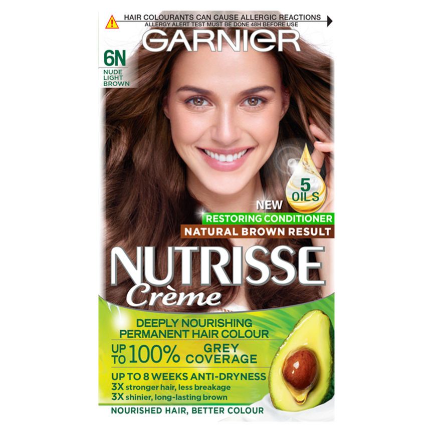 Garnier Nutrisse Permanent Hair Colour Nude Light Brown 6N