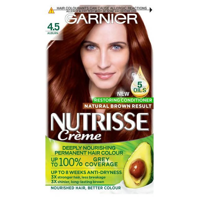 Garnier Nutrisse Permanent Hair Dye Auburn 4.5