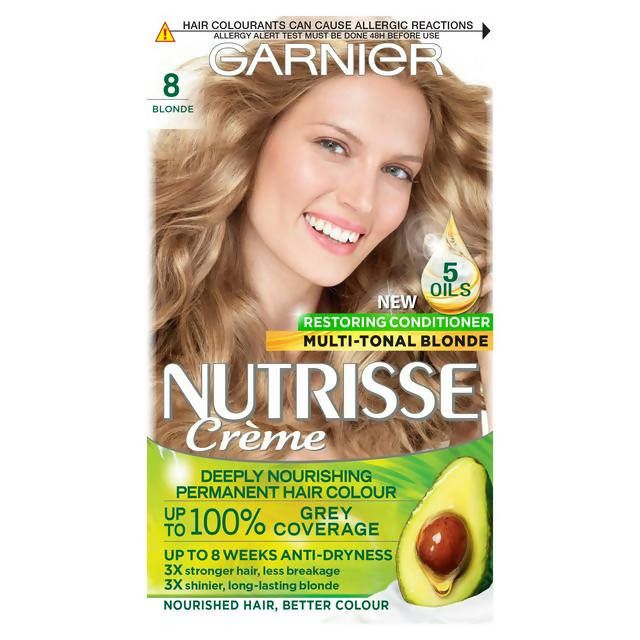 Garnier Nutrisse Permanent Hair Dye Blonde 8