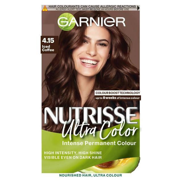 Garnier Nutrisse Ultra Permanent Hair Dye Iced Coffee Brown 4.15