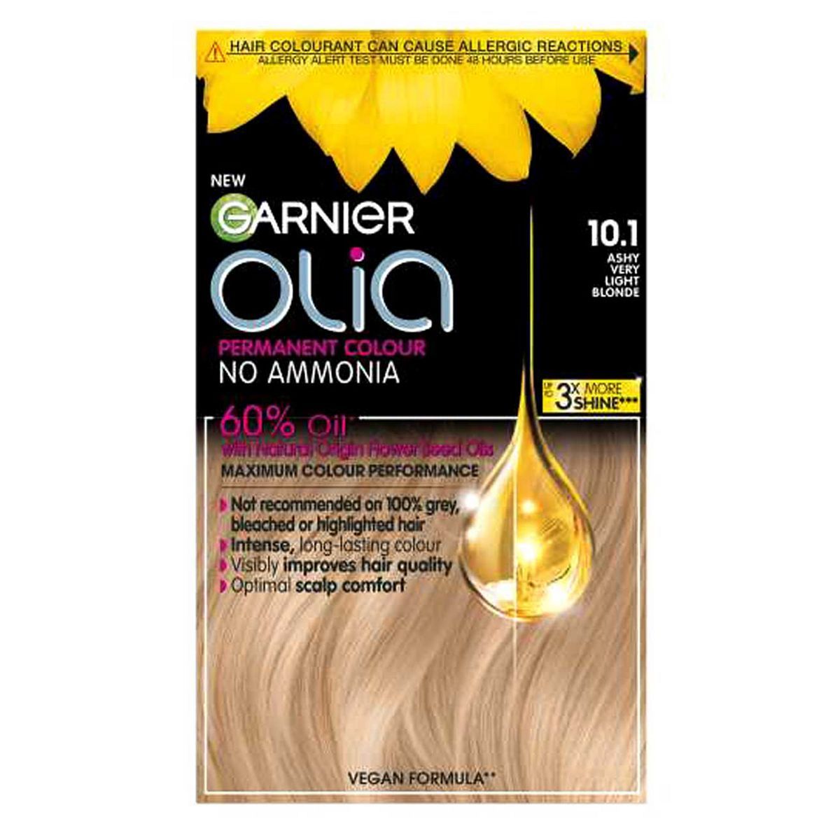 Garnier Olia 10.1 Very Light Ash Blonde No Ammonia Permanent Hair Dye