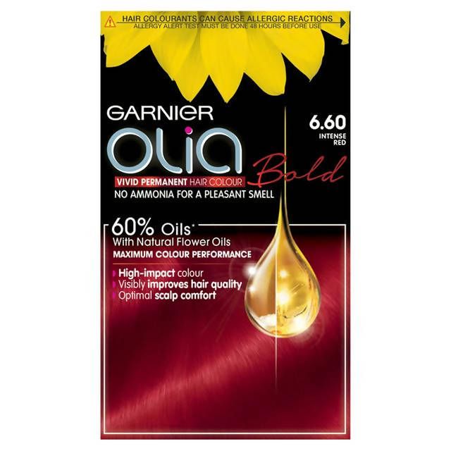 Garnier Olia Bold Permanent No Ammonia Hair Dye Intense Red 6.60