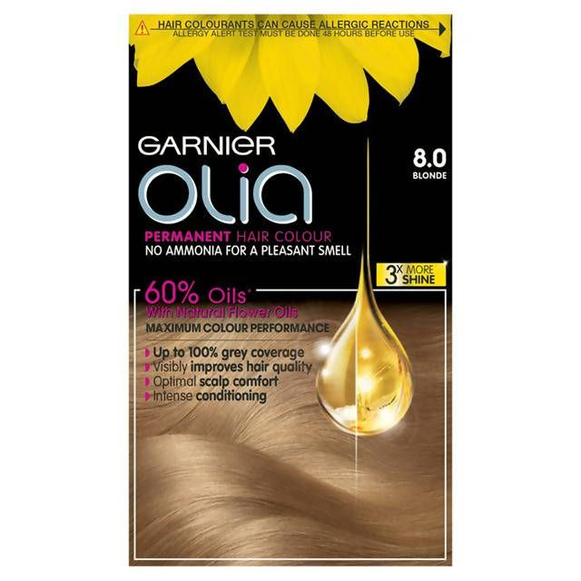 Garnier Olia Permanent No Ammonia Hair Dye Blonde 8.0