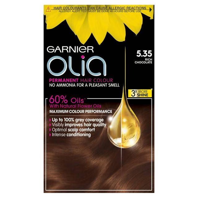 Garnier Olia Permanent No Ammonia Hair Dye Rich Chocolate Brown 5.35