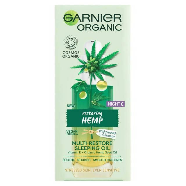 Garnier Organic Hemp Multi-Restore Facial Sleeping Oil 30ml