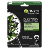 Garnier Pure Charcoal and Black Tea Purifying and Hydrating Sheet Mask 28g