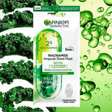 Garnier SkinActive Niacinamide Detox Ampoule Sheet Mask Kale   15g