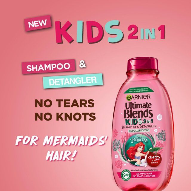 Garnier Ultimate Blends 2-in-1 Kids Cherry &amp;amp; Almond No Tears Shampoo    250ml