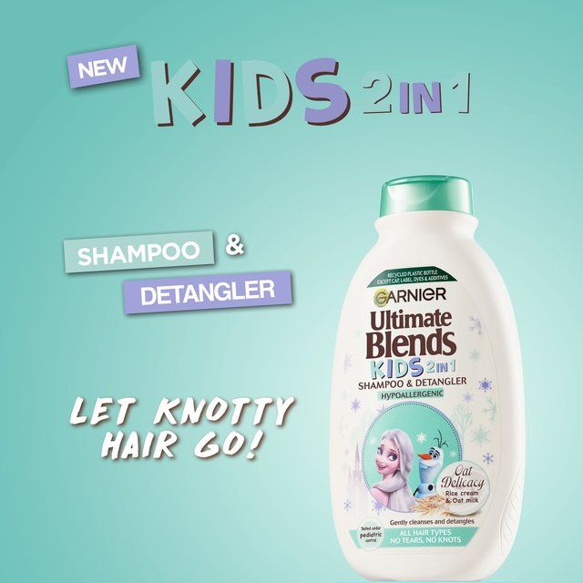 Garnier Ultimate Blends 2-in-1 Kids Oat Milk & Rice Cream No Tears Shampoo   250ml