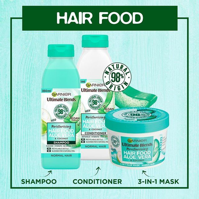Garnier Ultimate Blends Hair Food Aloe Vera 3-in-1 Mask Treatment   390ml