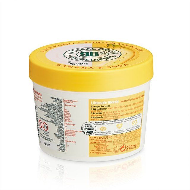 Garnier Ultimate Blends Hair Food Banana 3-in-1 Hair Mask Treatment   390ml