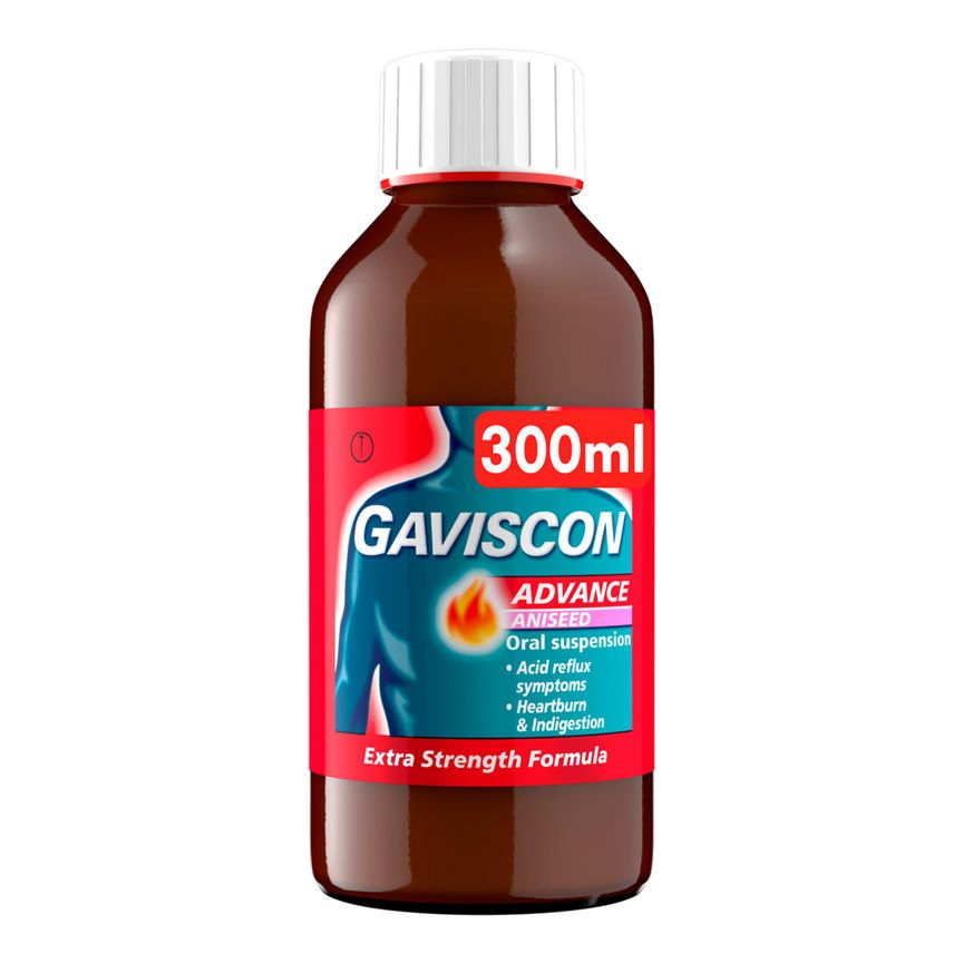 Gaviscon Advance Double Strength Heartburn &amp;amp; Indigestion Aniseed Flavour 300ml