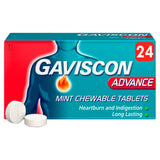 Gaviscon Advance Double Strength Heartburn &amp;amp; Indigestion Mint Flavour Tablets x24