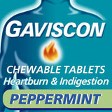 Gaviscon Tablets Heartburn &amp;amp; Indigestion Peppermint   48 per pack
