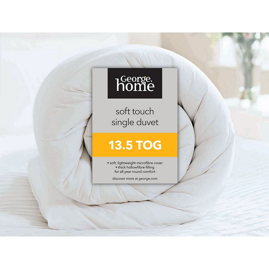 George Home 13.5 Tog Soft Touch Microfibre Single Duvet