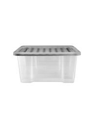 George Home 20L Plastic Storage Box with Silver Lid