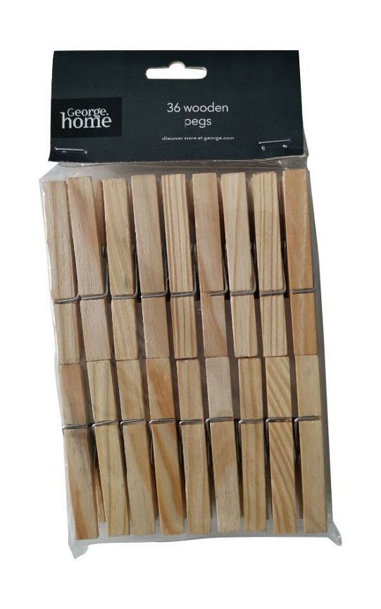 George Home 36pk Wooden Pegs