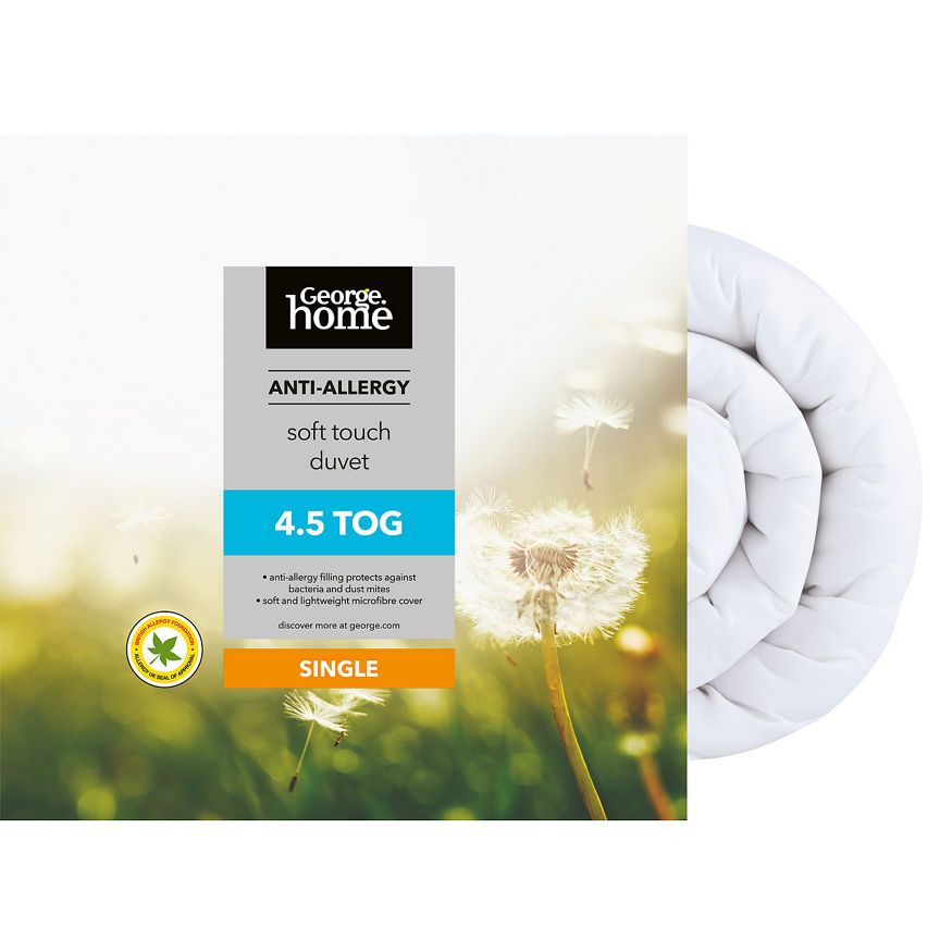 George Home 4.5 Tog Anti Allergy Single Duvet