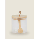 George Home Bamboo Bath Salt Glass Canister