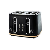 George Home Black And Wood Scandi 4 Slice Toaster