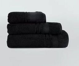 George Home Black Cotton Bath Towel