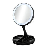 George Home Black LED Foldable Cosmetic Mirror