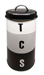 George Home Black Stacking Canisters