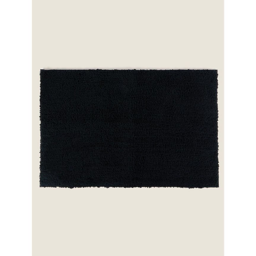 George Home Black Super Soft Cotton Bath Mat