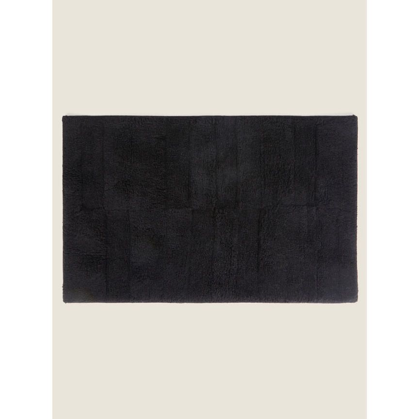 George Home Black Tufted Bath Mat