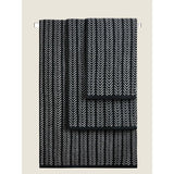 George Home Black &amp;amp; White Herringbone Bath Sheet
