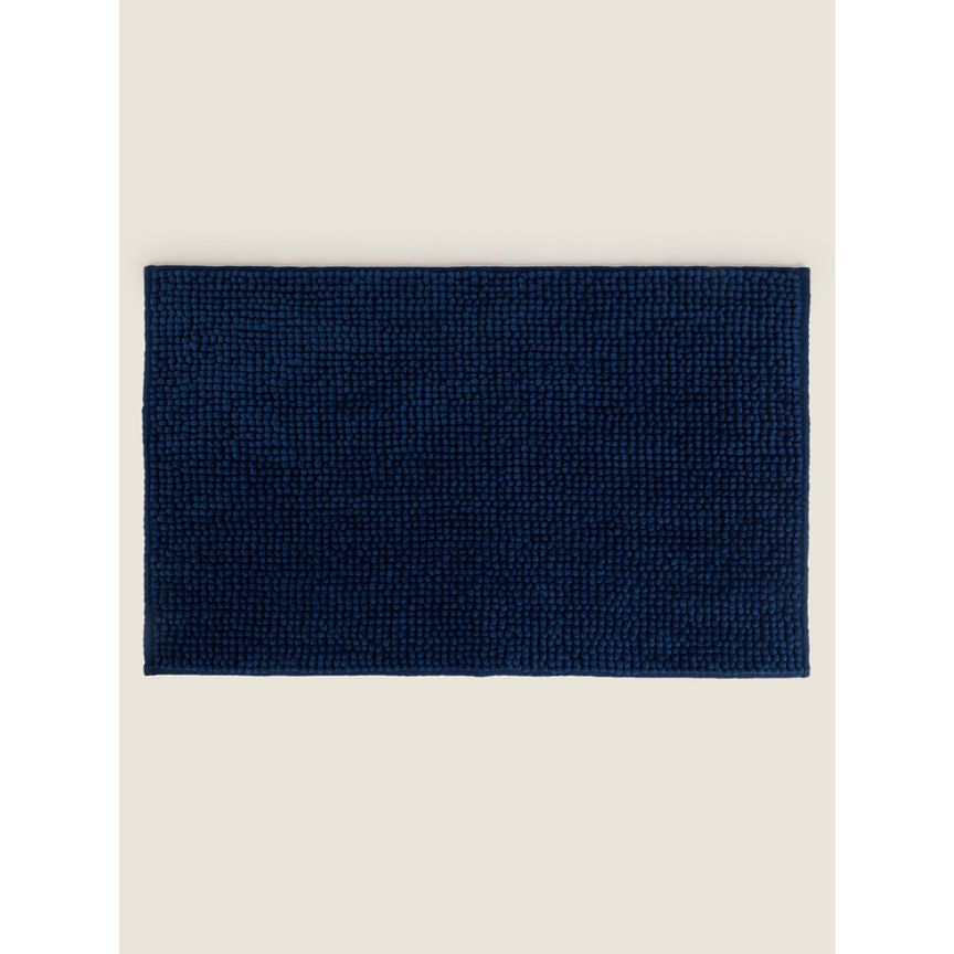 George Home Blue Chenille Bath Mat