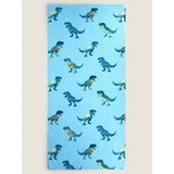 George Home Blue Dino Printed Cotton Towel