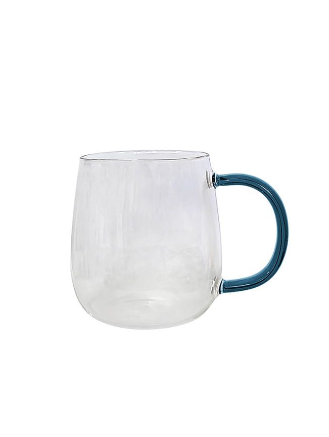 George Home Blue Handled Glass Mug