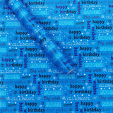 George Home Blue Happy Birthday Roll Wrap