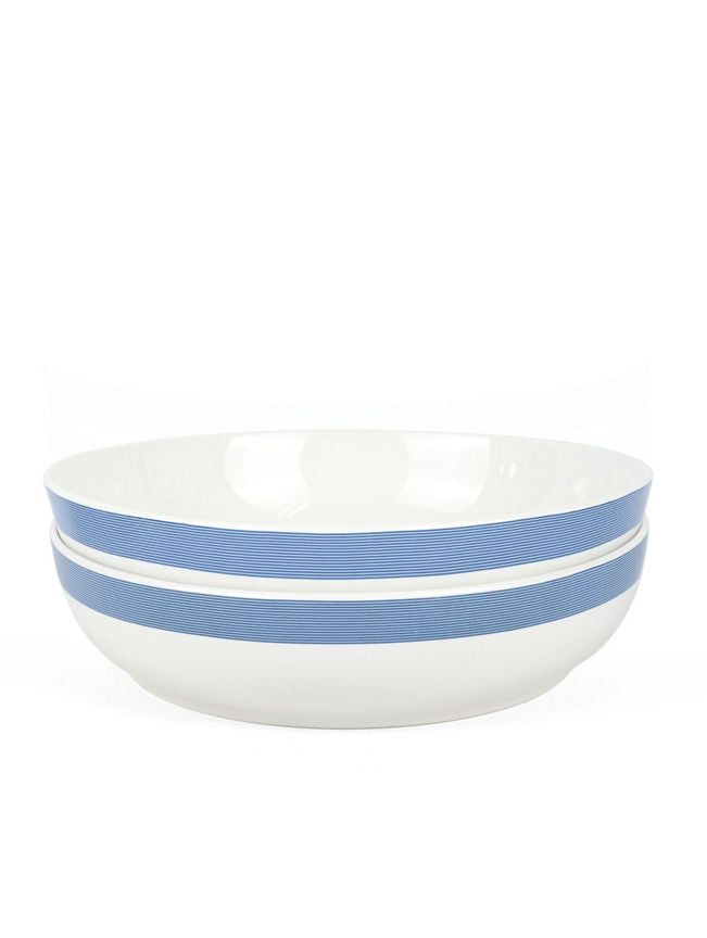 George Home Blue Stripe Pasta Bowl