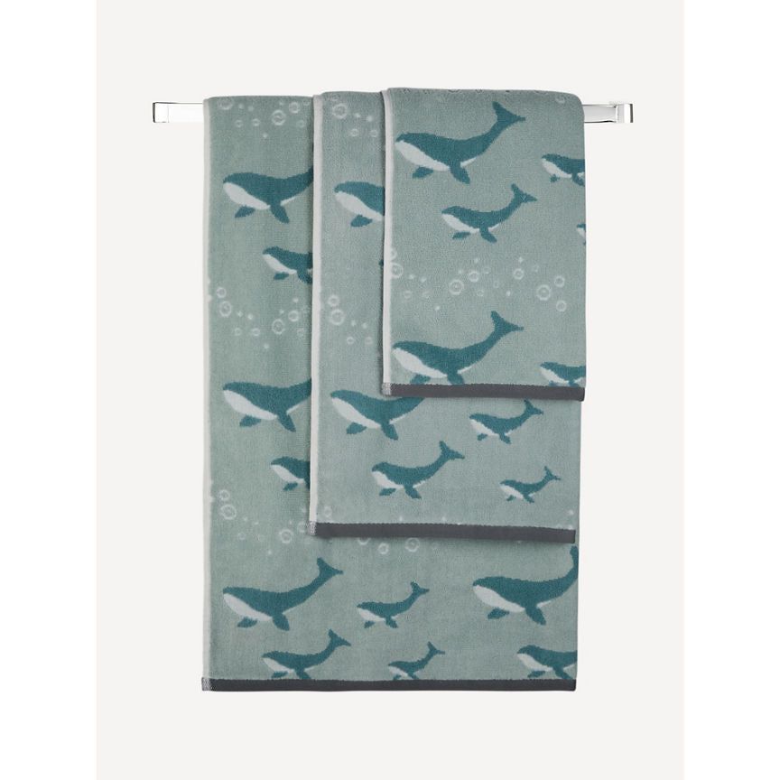 George Home Blue Whale Hand Towel